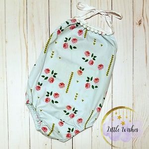 Baby girl boho halter romper